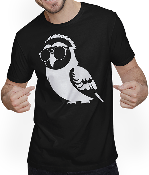 Produktbild von T-Shirt mit Mann Lustiger Vogel mit Sonnenbrille Cool Bourke's Sittich