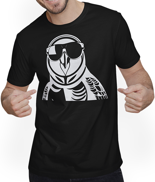 Produktbild von T-Shirt mit Mann Lustiger Vogel mit Sonnenbrille Cool Bourke's Sittich