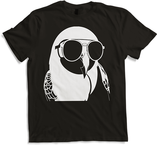 Produktbild von T-Shirt Lustiger Vogel mit Sonnenbrille Cool Bourke's Sittich