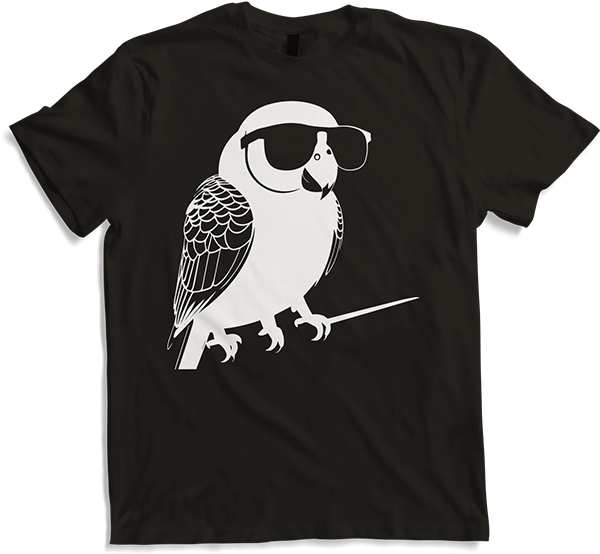 Produktbild von T-Shirt Lustiger Vogel mit Sonnenbrille Cool Bourke's Sittich