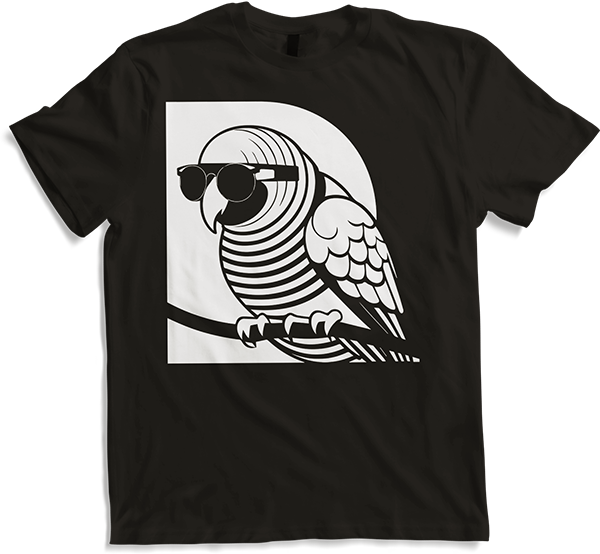 Produktbild von T-Shirt Lustiger Vogel mit Sonnenbrille Cool Bourke's Sittich