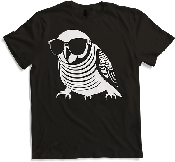 Produktbild von T-Shirt Lustiger Vogel mit Sonnenbrille Cool Bourke's Sittich