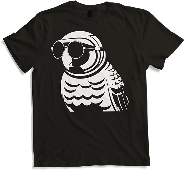Produktbild von T-Shirt Lustiger Vogel mit Sonnenbrille Cool Bourke's Sittich