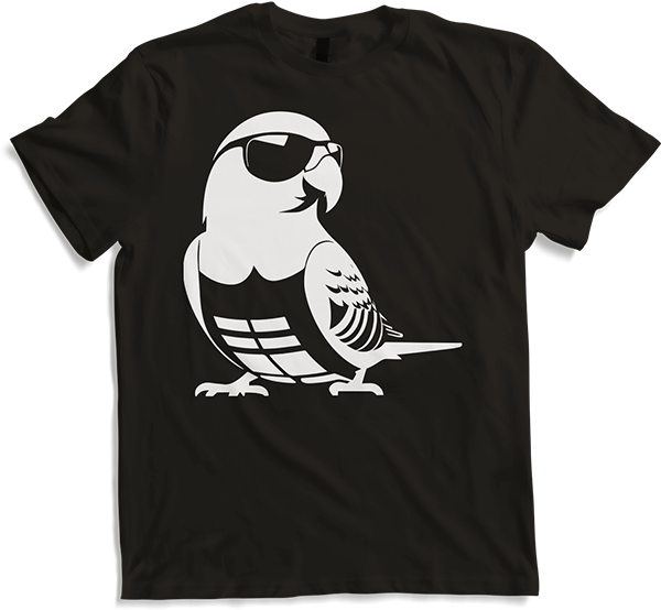Produktbild von T-Shirt Lustiger Vogel mit Sonnenbrille Cool Bourke's Sittich
