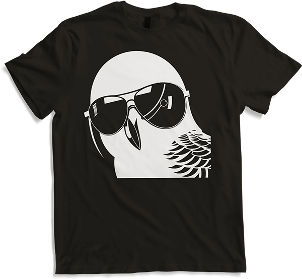 Produktbild von T-Shirt Lustiger Vogel mit Sonnenbrille Cool Bourke's Sittich
