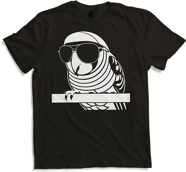Produktbild von T-Shirt Lustiger Vogel mit Sonnenbrille Cool Bourke's Sittich
