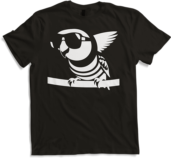 Produktbild von T-Shirt Lustiger Vogel mit Sonnenbrille Cool Bourke's Sittich