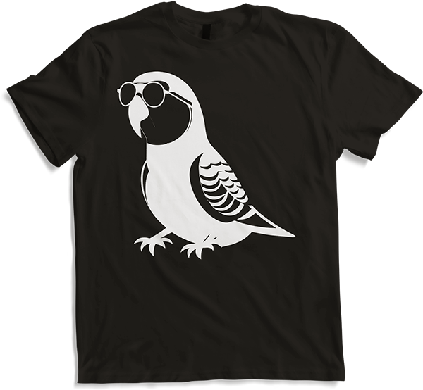 Produktbild von T-Shirt Lustiger Vogel mit Sonnenbrille Cool Bourke's Sittich