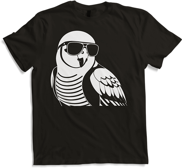Produktbild von T-Shirt Lustiger Vogel mit Sonnenbrille Cool Bourke's Sittich