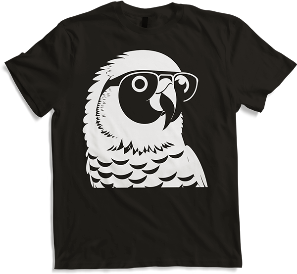 Produktbild von T-Shirt Lustiger Vogel mit Sonnenbrille Cool Bourke's Sittich