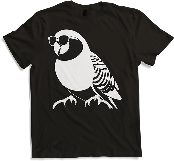 Produktbild von T-Shirt Lustiger Vogel mit Sonnenbrille Cool Bourke's Sittich