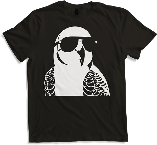 Produktbild von T-Shirt Lustiger Vogel mit Sonnenbrille Cool Bourke's Sittich