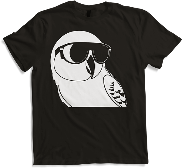 Produktbild von T-Shirt Lustiger Vogel mit Sonnenbrille Cool Bourke's Sittich