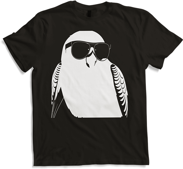 Produktbild von T-Shirt Lustiger Vogel mit Sonnenbrille Cool Bourke's Sittich
