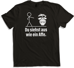 Produktbild von T-Shirt Lustiger frecher Spruch | Du siehst auf wie ein Affe Witzig