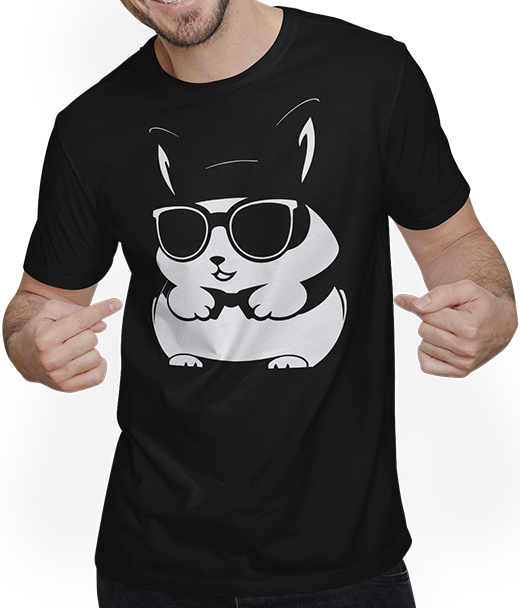 Produktbild von T-Shirt mit Mann Lustiges Eichhörnchen mit Sonnenbrille, Eichhörnchen