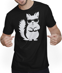 Produktbild von T-Shirt mit Mann Lustiges Eichhörnchen mit Sonnenbrille, Eichhörnchen