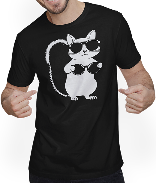 Produktbild von T-Shirt mit Mann Lustiges Eichhörnchen mit Sonnenbrille, Eichhörnchen