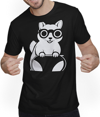 Produktbild von T-Shirt mit Mann Lustiges Eichhörnchen mit Sonnenbrille, Eichhörnchen
