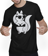 Produktbild von T-Shirt mit Mann Lustiges Eichhörnchen mit Sonnenbrille, Eichhörnchen