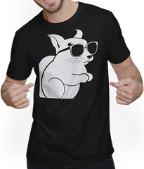 Produktbild von T-Shirt mit Mann Lustiges Eichhörnchen mit Sonnenbrille, Eichhörnchen