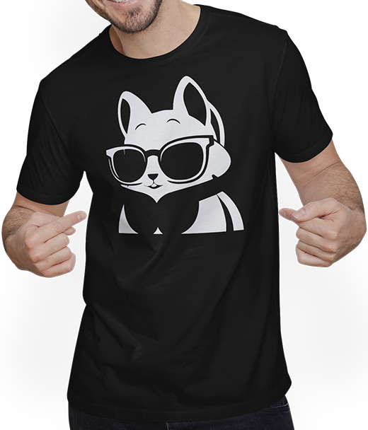 Produktbild von T-Shirt mit Mann Lustiges Eichhörnchen mit Sonnenbrille, Eichhörnchen