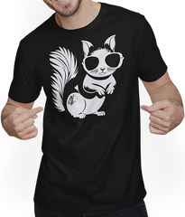 Produktbild von T-Shirt mit Mann Lustiges Eichhörnchen mit Sonnenbrille, Eichhörnchen