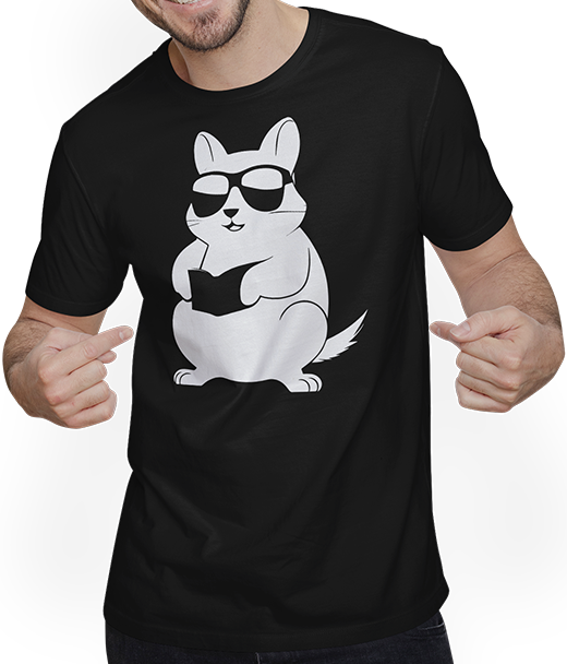 Produktbild von T-Shirt mit Mann Lustiges Eichhörnchen mit Sonnenbrille, Eichhörnchen