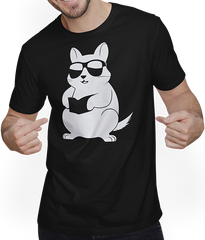 Produktbild von T-Shirt mit Mann Lustiges Eichhörnchen mit Sonnenbrille, Eichhörnchen