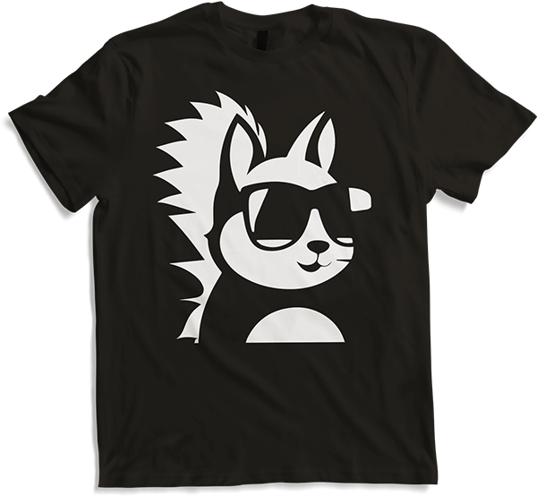 Produktbild von T-Shirt Lustiges Eichhörnchen mit Sonnenbrille, Eichhörnchen