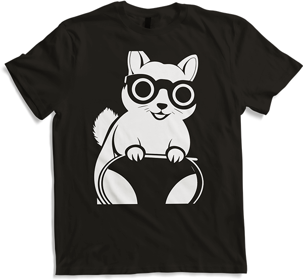 Produktbild von T-Shirt Lustiges Eichhörnchen mit Sonnenbrille, Eichhörnchen