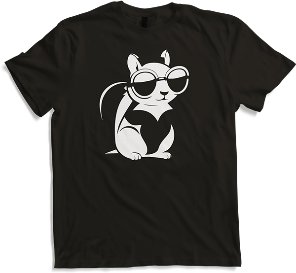 Produktbild von T-Shirt Lustiges Eichhörnchen mit Sonnenbrille, Eichhörnchen