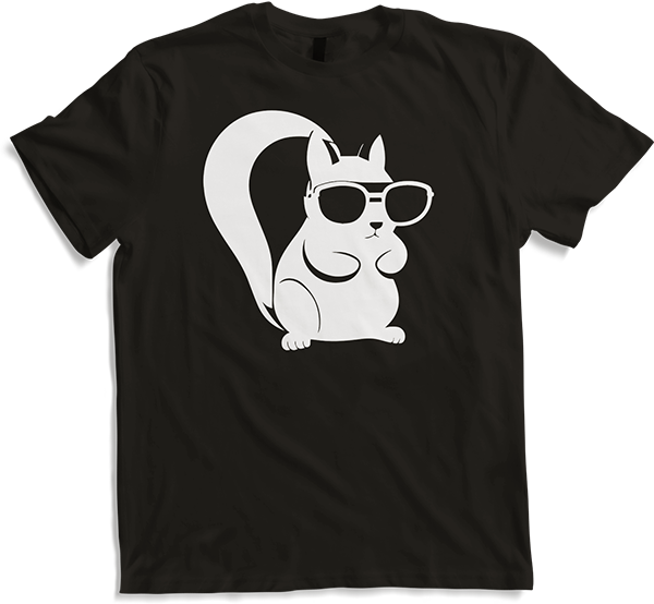 Produktbild von T-Shirt Lustiges Eichhörnchen mit Sonnenbrille, Eichhörnchen