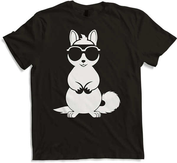 Produktbild von T-Shirt Lustiges Eichhörnchen mit Sonnenbrille, Eichhörnchen