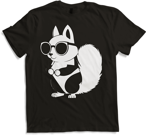 Produktbild von T-Shirt Lustiges Eichhörnchen mit Sonnenbrille, Eichhörnchen