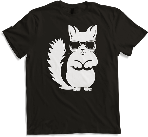 Produktbild von T-Shirt Lustiges Eichhörnchen mit Sonnenbrille, Eichhörnchen