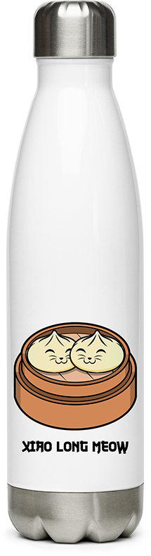Produktbild von Edelstahlflasche Lustiges Xiao Long Bao Meow (Miau) Katzen T-Shirt