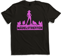 Produktbild von T-Shirt Mädelstreffen mit Hühnern Lustiges Landwirtinnen Hennen Pink