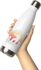 Produktbild von Thermosflasche von Hand gehalten Martial Arts Fighter Futuristisches Retro | Karate Taekwondo