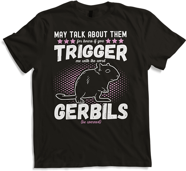 Produktbild von T-Shirt May Talk About Gerbils Lustiger Rennmaus Spruch Frauen