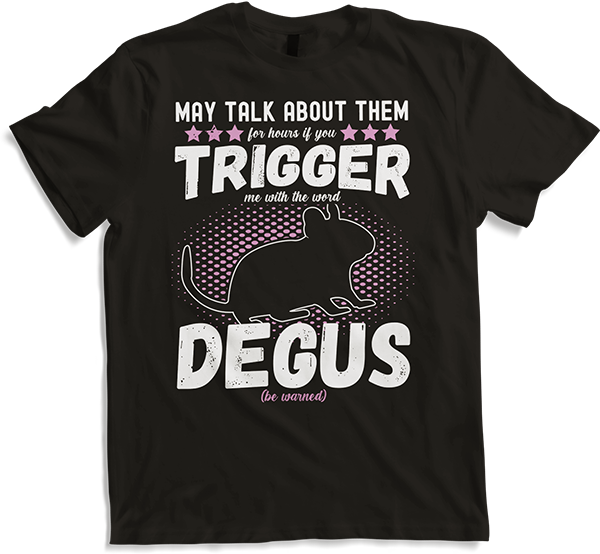 Produktbild von T-Shirt May talk about Degus Funny Degu Spruch Degus Zubehör