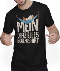 Produktbild von T-Shirt mit Mann Mein Offizielles Schlafshirt Meerschweinchen Lustige Sprüche