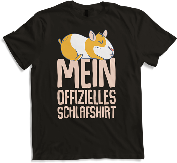 Produktbild von T-Shirt Mein Offizielles Schlafshirt Meerschweinchen Lustige Sprüche