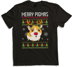 Produktbild von T-Shirt Merry Pigmas Ugly Christmas Lustiger Meerschweinchen Spruch