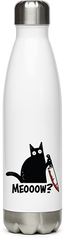 Produktbild von Edelstahlflasche Miau? Mordkatze mit Messer | Lustige Katze Spruch sarkastisch