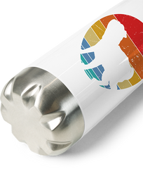 Produktbild vom Boden der Thermoflasche Mops Vintage Sonne | Retro Sonnenuntergang Hunde Silhouette