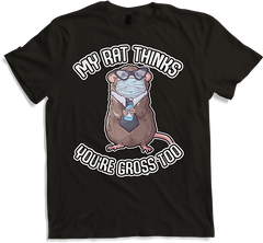 Produktbild von T-Shirt My Rat Thinks You're Gross Too Ratte Spruch Maske Farbratte