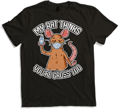 Produktbild von T-Shirt My Rat Thinks You're Gross Too Ratte Spruch Maske Farbratte