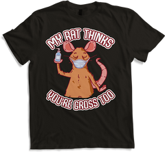 Produktbild von T-Shirt My Rat Thinks You're Gross Too Ratte Spruch Maske Farbratte