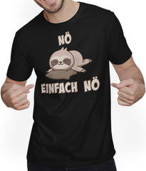 Produktbild von T-Shirt mit Mann NÖ Faultier | Lustiger Cooler Spruch | Für Mädchen & Jungs